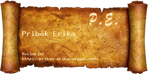 Pribék Erika névjegykártya