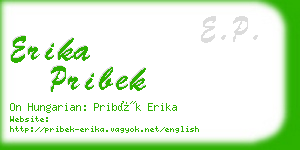 erika pribek business card